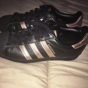 Black And Rose Gold Adidas